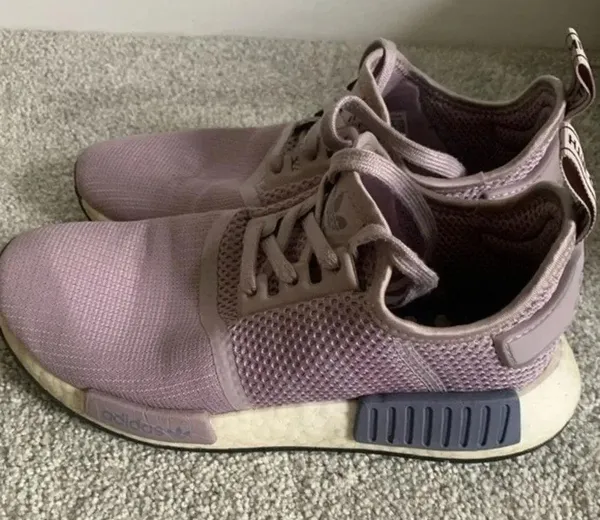 Adidas Boost NMD R1 Athletic Comfy Sneakers Light Purple Lavender Lilac 7.5 8 - Image 3
