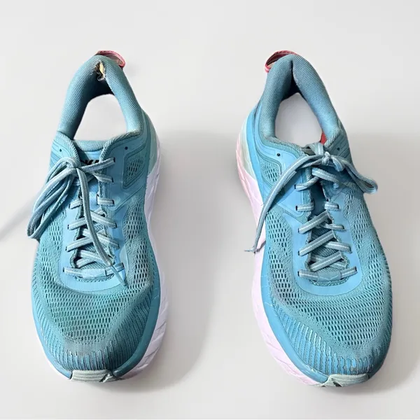 Hoka‎ One One Womens Bondi 7 1110531 AEBL Blue Running Shoes Sneakers Size 10 D - Image 4