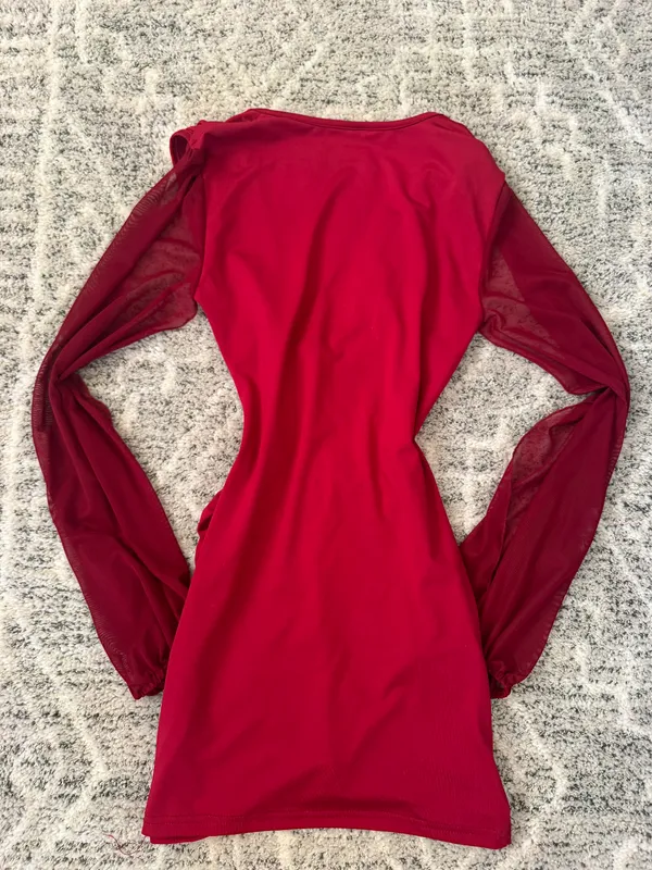 Red Going Out Dress Size XS - Image 3