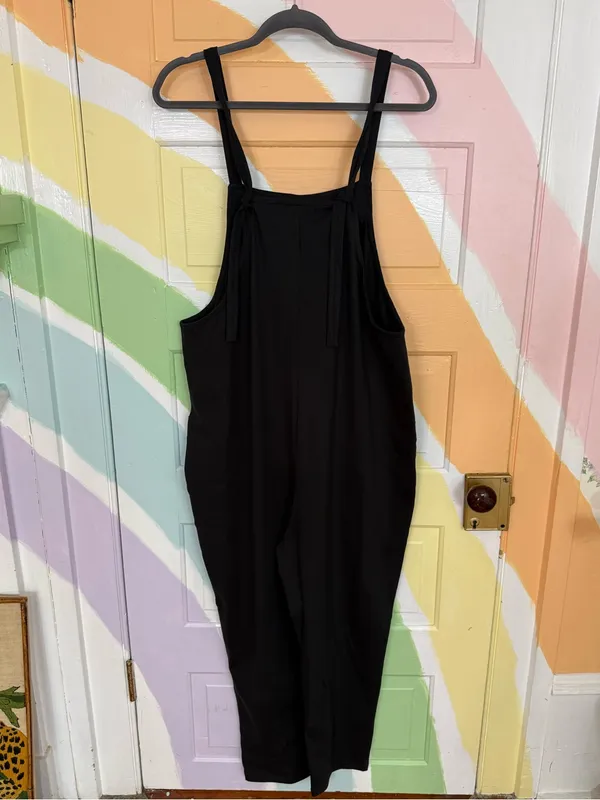 NWT Quince Organic Cotton Maternity Overalls Adjustable Straps Sz M 🧡🍄 - Image 6