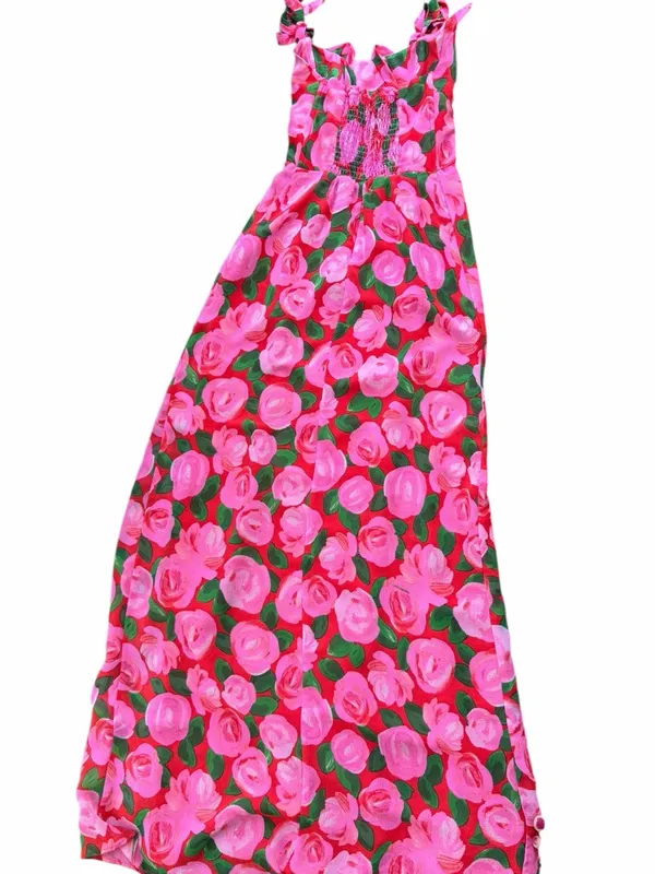Show Me Your MuMu Willow Floral Maxi Dress Summer Pink Red Flowers Wedding Guest - Image 5