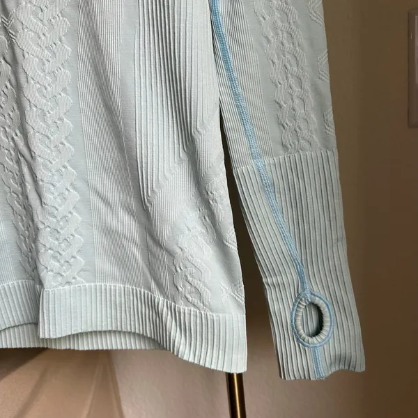 Lululemon Blue Longsleeve Rest Less Shirt - Image 4