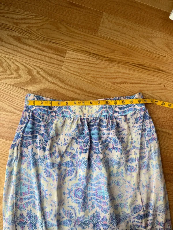 Maeve Anthropologie 100% Silk Paisley Maxi Skirt Double Slit Size Small - Image 8