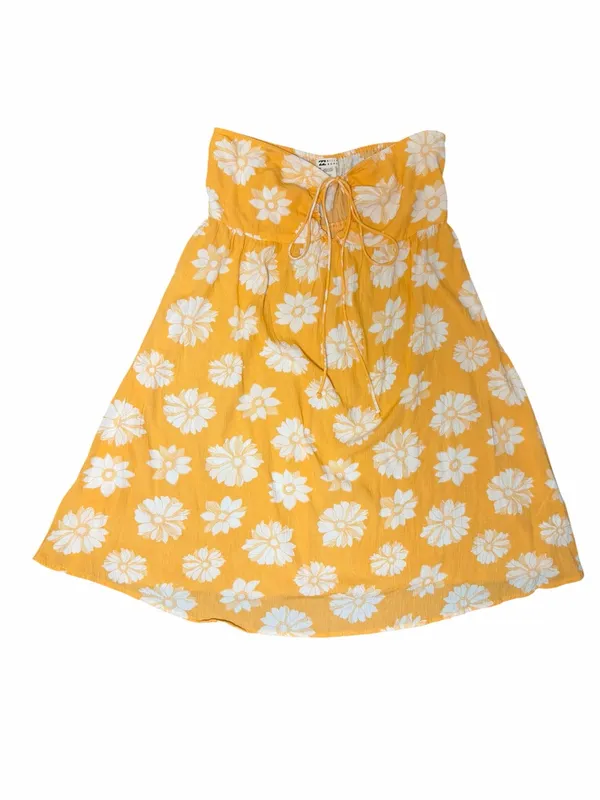 Billabong L Orange Floral Halter Keyhole Beach Mini Dress Resortwear Vacation - Image 5
