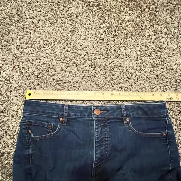 LOFT Curvy Skinny Jeans Womens‎ 10 30 Dark Wash Blue Denim Mid Rise Stretch - Image 5