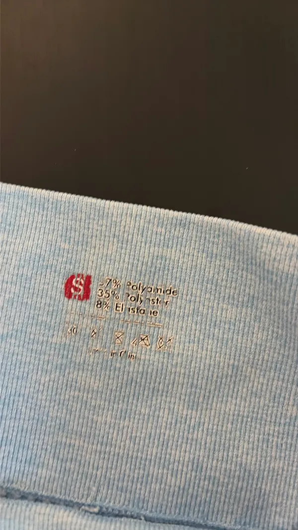 Baby blue spandex gym shorts - Image 3