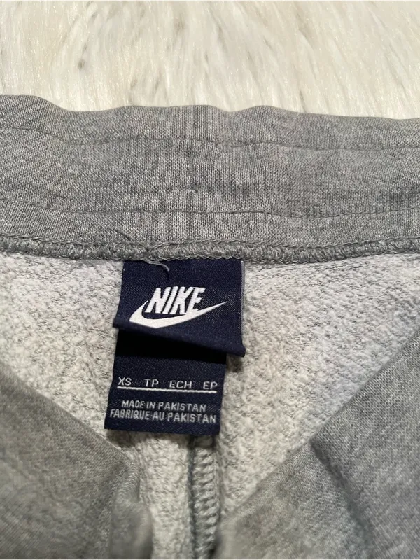 Nike Women's Size XS Sweatpants Joggers Light Heather Gray White Mid-Rise Cotton - Image 8