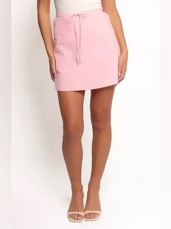 Petal & Pup Cotton Urawstring Mint Skirt in Pink. Size XL - Image 2