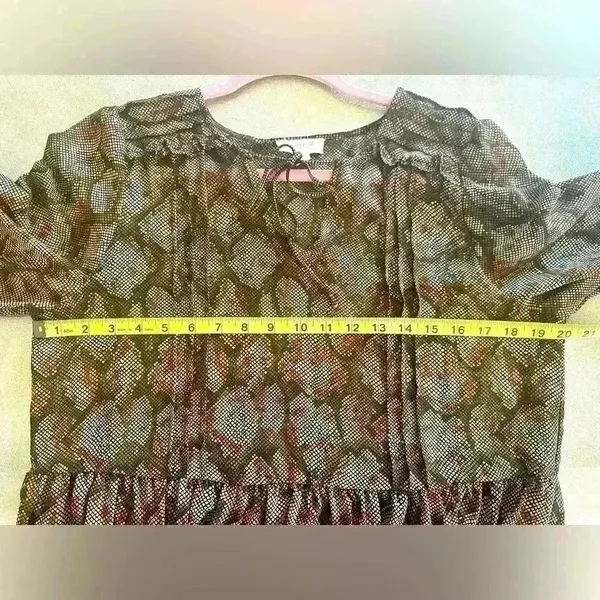 Sandy & Sid Snake Print Long Sleeve Women's Dress (448) - Image 8