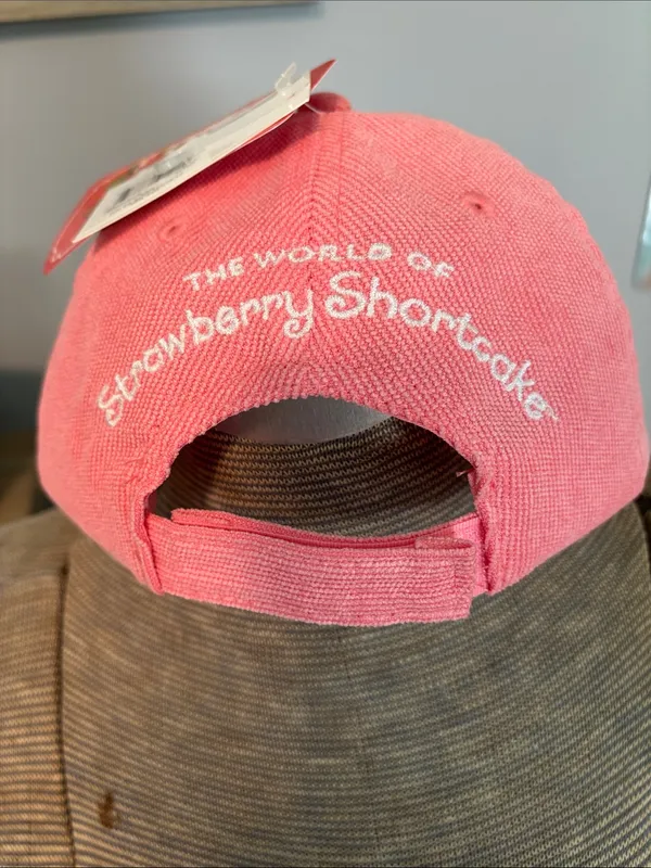 Strawberry Shortcake Pink Corduroy'Berry Cute' Graphic Adjustable Baseball Hat - Image 4