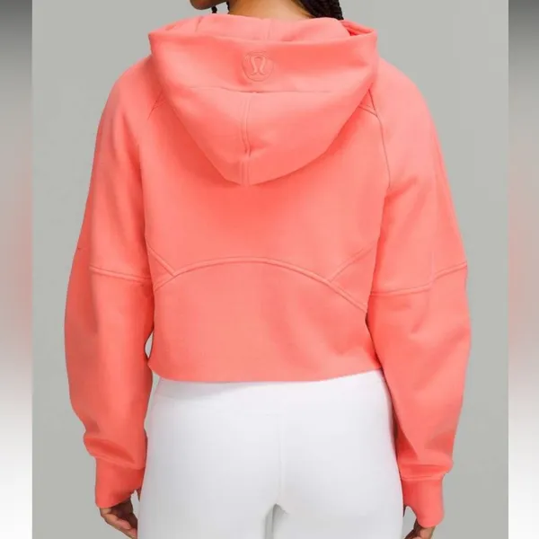 Lululemon Scuba Oversized Half Zip Hoodie Cotton Terry Raspberry Cream Size XS/S - Image 10