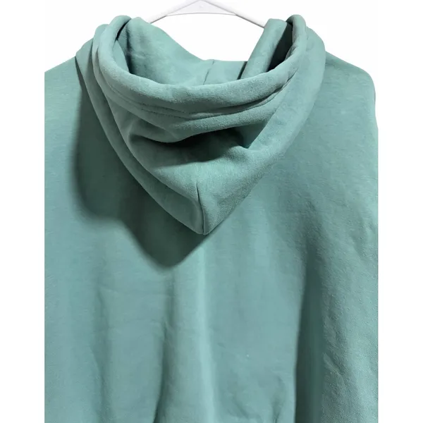 Athleta Forever Fleece Full Zip Cropped Hoodie Turquoise Women's Size Medium - Image 4