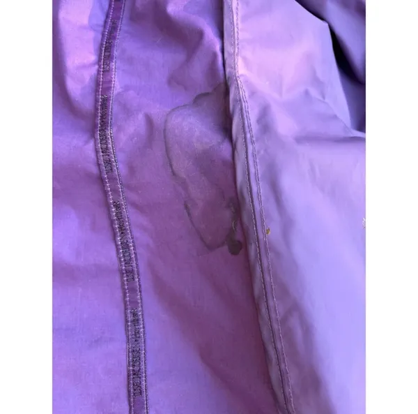 Isle Jacobsen Hornbaek Long Raincoat Purple Women's Size Medium Hooded Rubber - Image 8