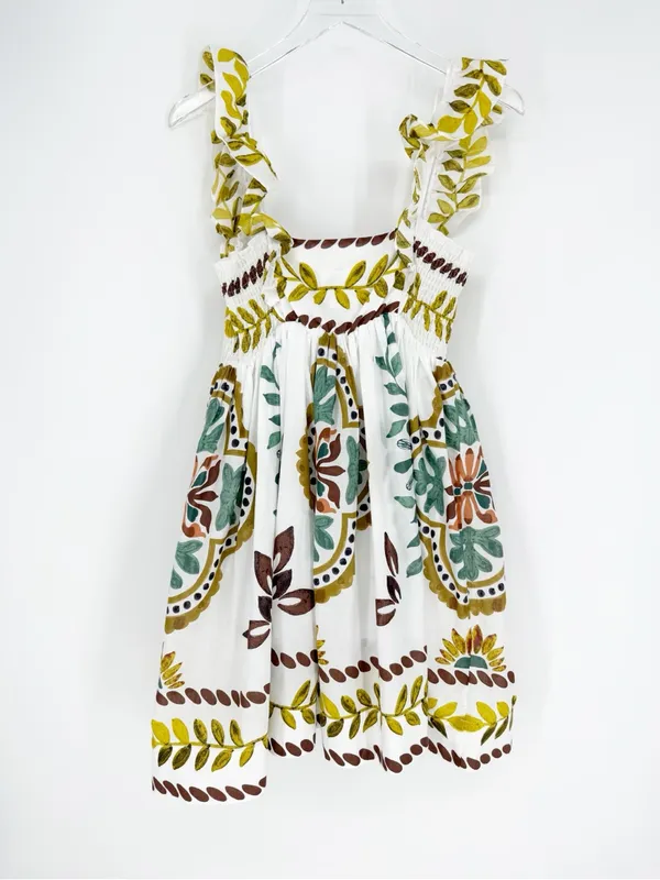 NWT Anthropologie Ruffle Sleeve Square Neck Mini Dress M - Image 3