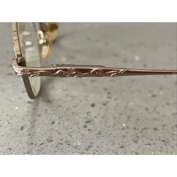 Marchon Super Flex Eyeglasses Frames ONLY Gold Flex Italy 50-18-130 oval - Image 4