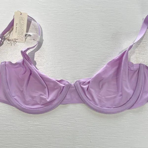 Aerie New SMOOTHEZ Microfiber Underwire Unlined Bra Lavender Lake Size 36C - Image 13