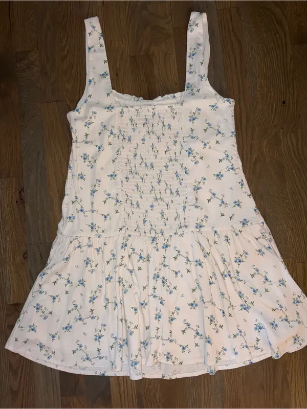 Wild Fable Floral Mini Dress Large Cottagecore Lace Up Sundress - Image 2