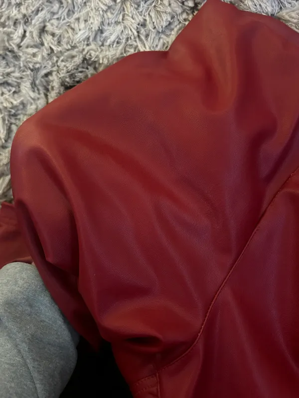 Blue B Collection Red leather pants - Image 2