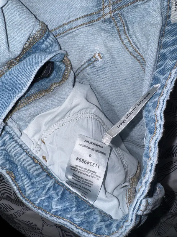Wrangler Light Wash High-Rise Distressed Denim Shorts - Image 4