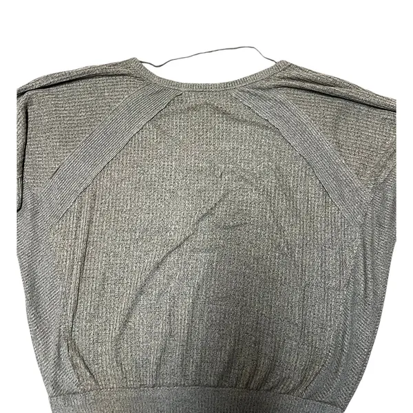 Free People We The Free Santa Clara Thermal Top Olive Green Waffle Knit Medium - Image 8