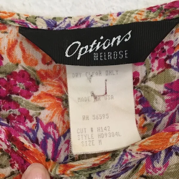 Vintage tangerine floral crewneck blouse M‎ - Image 5
