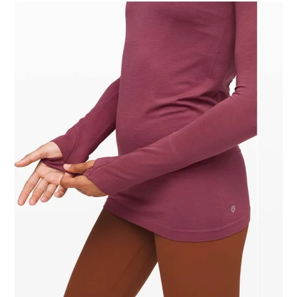 Lululemon Swiftly Speed Long Sleeve *Flow Plumful size 2 - Image 3