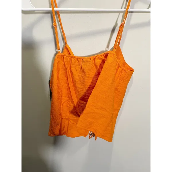 Wild‎ Fable Orange Tie Front Cami Top Adjustable Straps XS Festival Flowy - Image 4