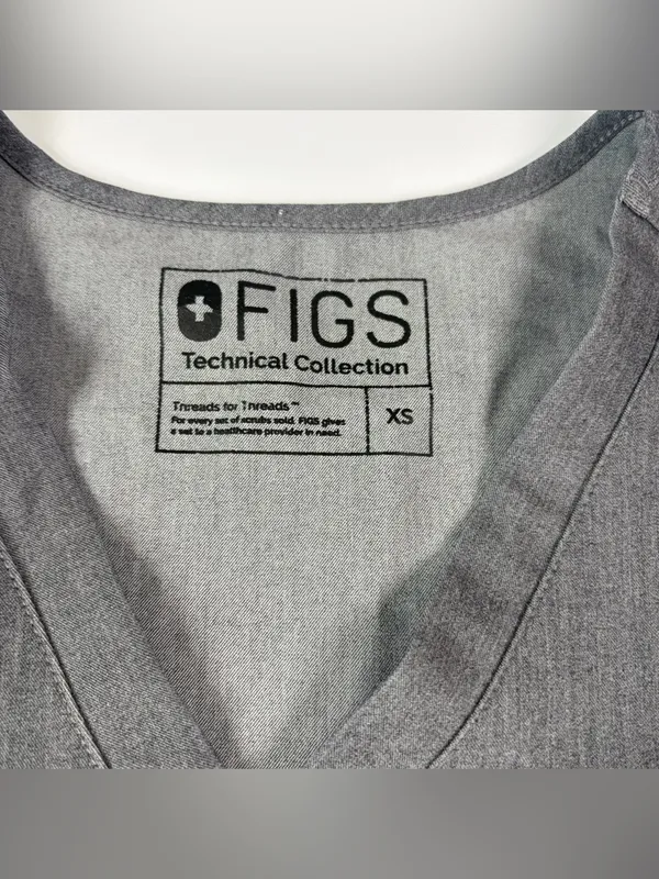 Figs Technical Scrubs Gray Top Pants Set Women's Size XSmall - Image 6