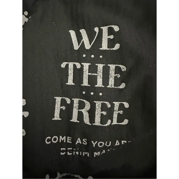 Free People Bohemian Grunge Come As You Are Denim Maxi Skirt Washed Black 12 - Image 10