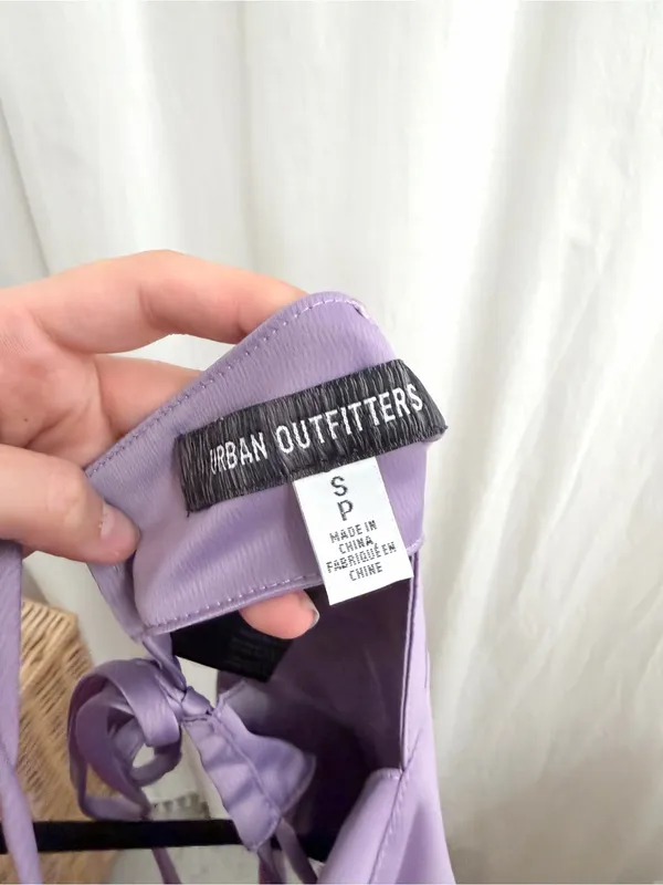 Urban Outfitters Lilac Satin Corset Top with Double Straps - Image 3