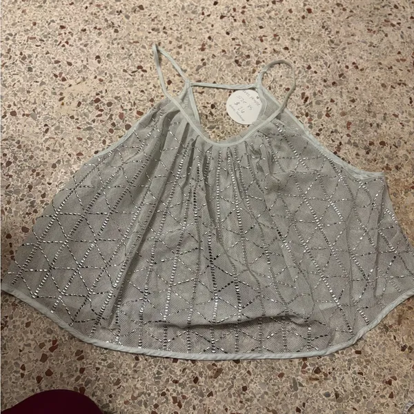Free People Atlantis Sheer Mint Green Tank Top NWT XS - Image 4