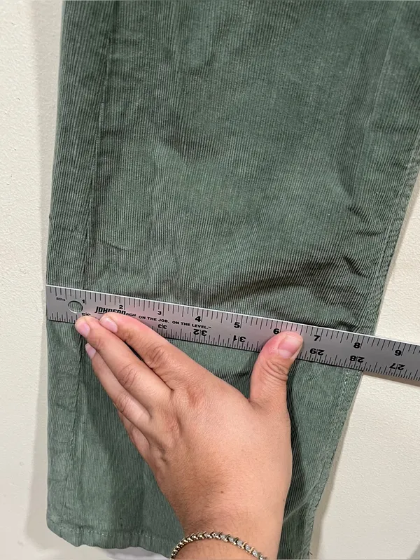 NWT olive green We The Free by Free People pull-on corduroy pants size 28 - Image 7