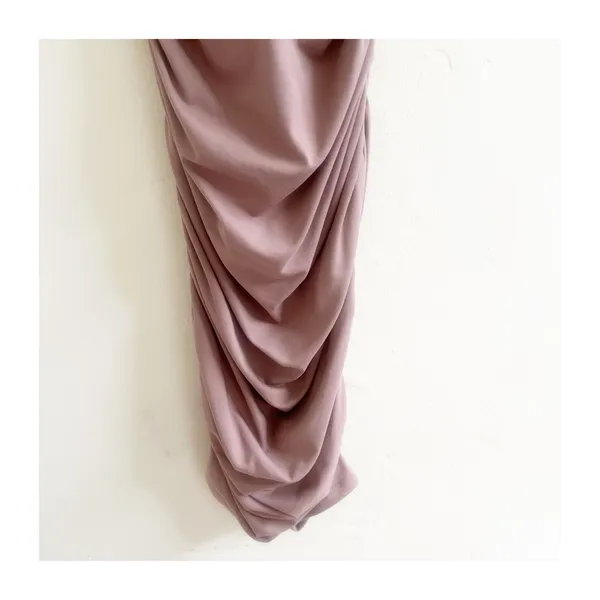 Susana Monaco Ruched Dress Womens S Taupe Sleeveless Deep V Neck Coctail Party - Image 7