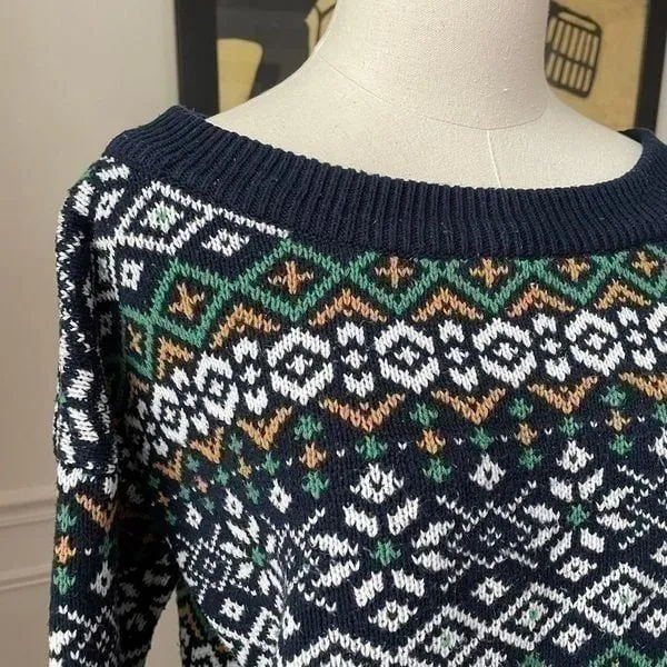 Urban Outfitters BDG Nordic Fair Isle Crop Sweater S - Image 3