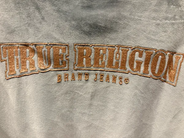 True Religion Glitter Velour Pullover Sweatshirt - Image 6