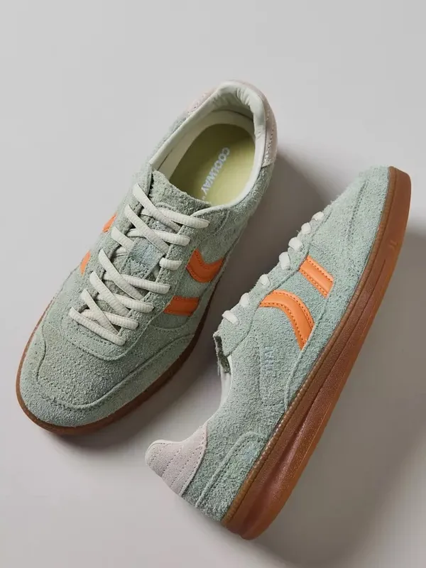 NEW COOLWAY $130 Silva Sneaker Color: Green Kakhi Suede Leather SZ-10 - Image 3