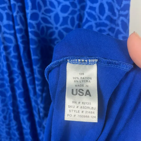 Fresh produce blue Augustine stretchy casual dress size medium - Image 3
