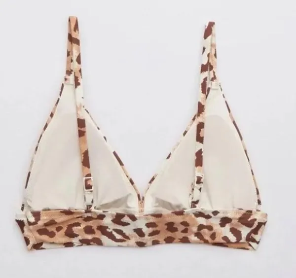 American Eagle Small AERIE Cheetah Bikini Top. NEW WITH TAG - Image 3