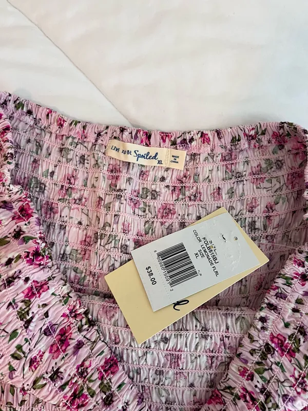 NWT smocked floral mini skirt - Image 2
