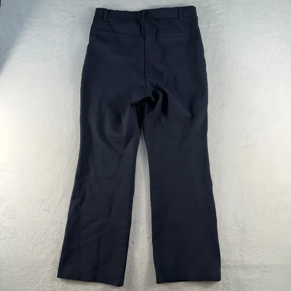 Quince S Straight Leg Ultra-Stretch Ponte Pants Navy Blue Officecore High Rise - Image 7