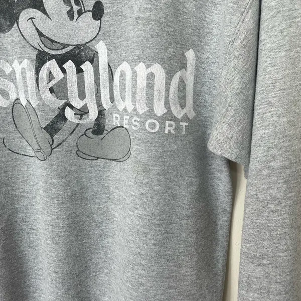 Hanes Disneyland Resort Crewneck Sweatshirt Mickey Mouse Grey Women’s Size S - Image 7