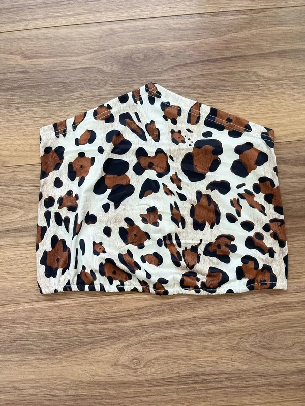 SHEIN Leopard Print Strapless Tube Top - Image 3