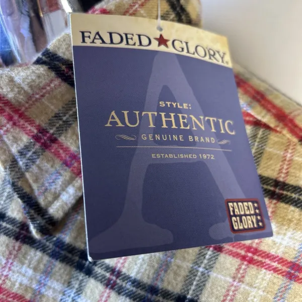 Faded Glory Women’s Size M Plaid Flannel Shirt Western Pullover Zipper New - Image 5