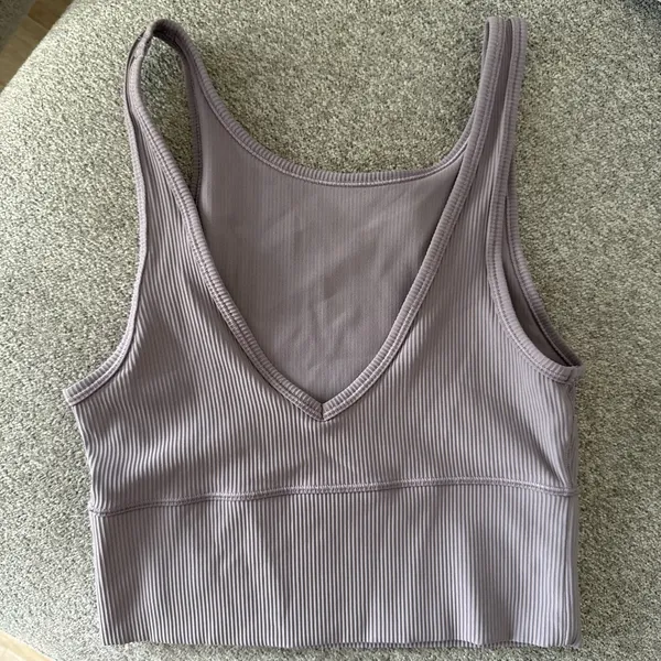 Lululemon Power Pivot Tank Top *Rib Dusky Lavender Size 4 - Image 5