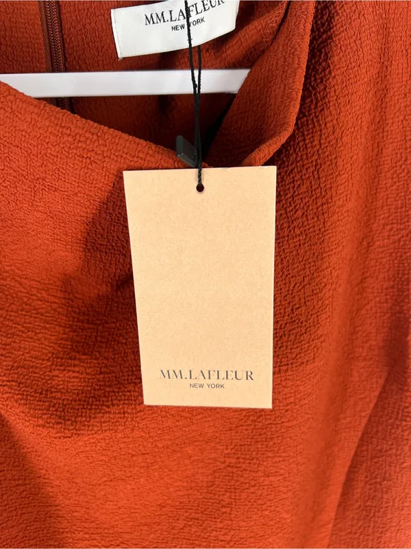 M.M.LaFleur Marilyn Dress Adobe Rust Orange Size 8 NWT - Image 5