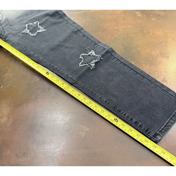 Faded Black Jeans Stars Ombre style Stars festival Party Statement Celestial fun - Image 9