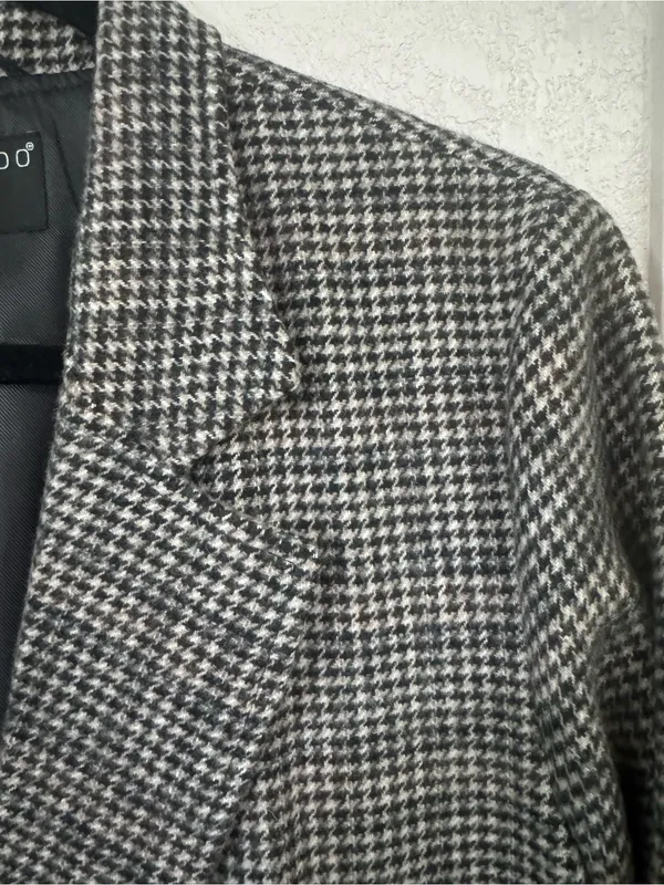 Bernardo micro-houndstooth tailored long duster coat- NWOT - Image 6