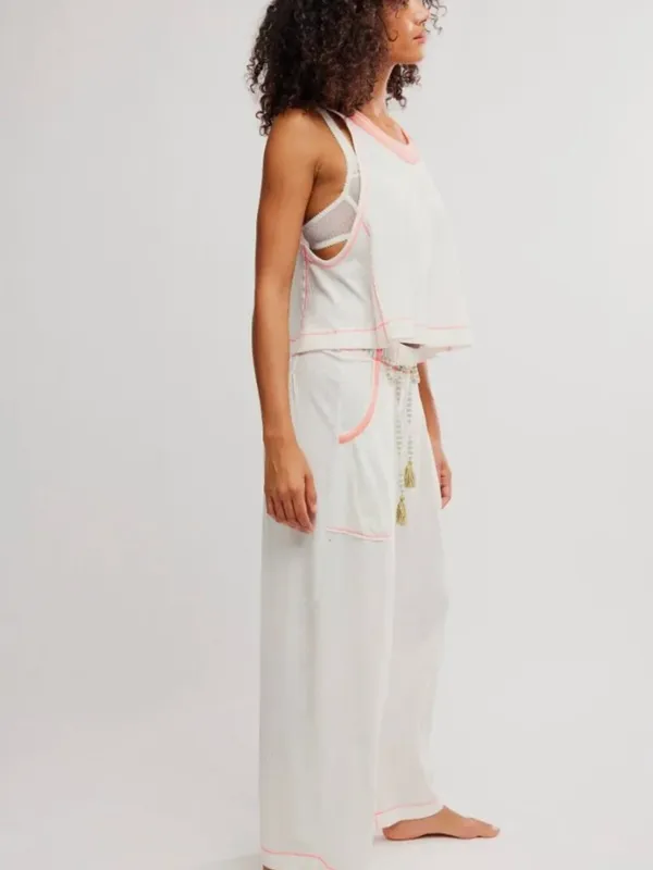FREE PEOPLE NWT Weekender Lounge Set / Ivory Combo - Image 6