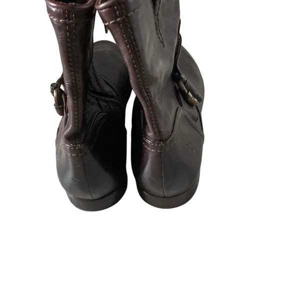 Frye Jillian toggle short biker boots rich brow leather size 10 - Image 3