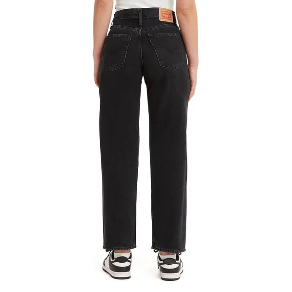 NWOT Levis Womens 94 Baggy Jeans Black Stonewash Straight‎ Leg Denim Size 25 - Image 2